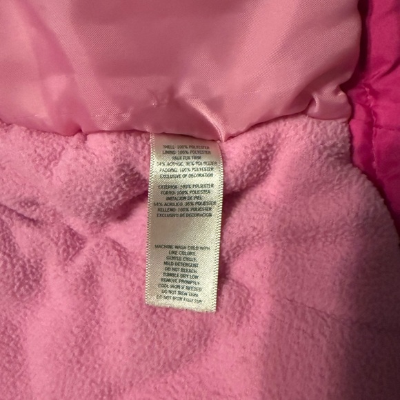 OSHKOSH B’gosh Pink Toddler GIRL’S Fleece Lined Jacket Coat Winter 24 MONTHS - Picture 7 of 10
